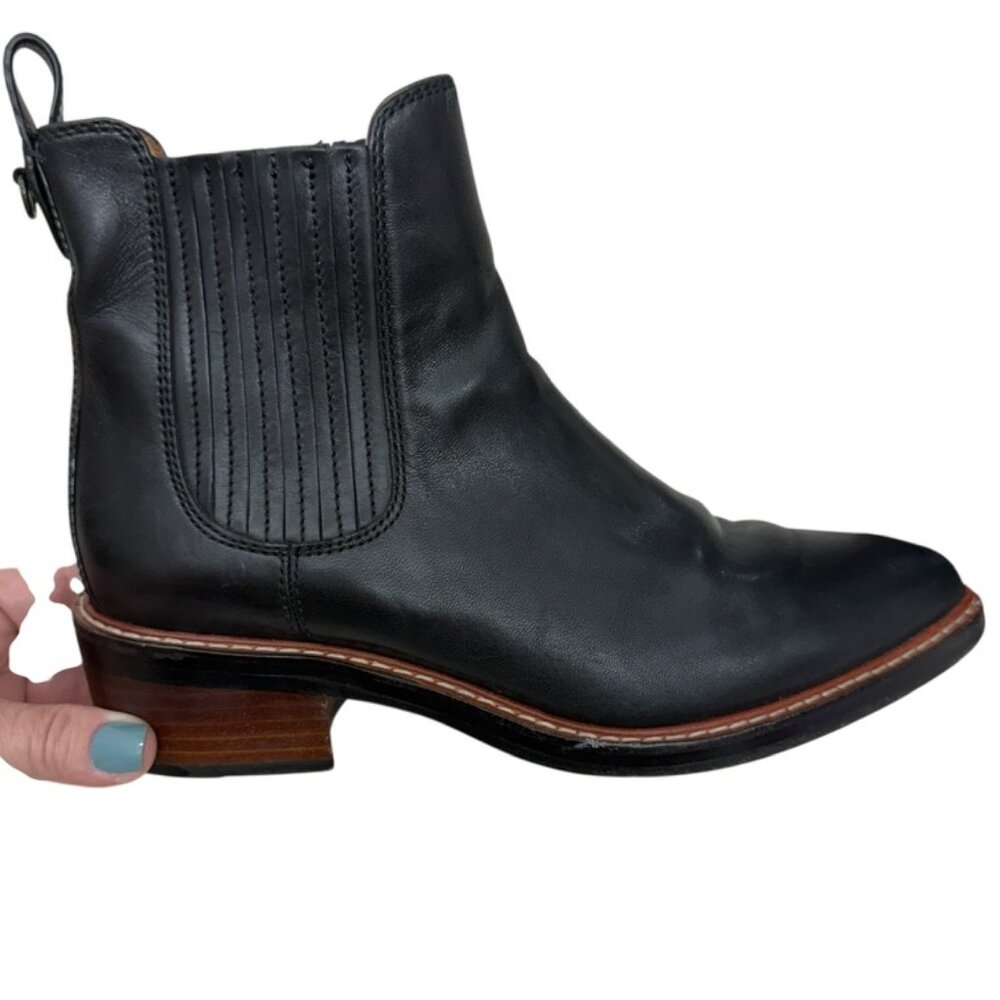 COACH Bowery Leather Pointed Toe Chelsea Booties Women's size 6 / 36.5 - Picture 5 of 13